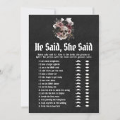 Halloween sagte er, sie sagte Brautparty Game Einladung (Vorderseite)