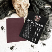 Halloween sagte er, sie sagte Brautparty Game Einladung