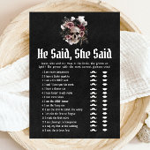 Halloween sagte er, sie sagte Brautparty Game Einladung