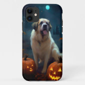 Halloween Saint Bernard mit Pumpkins Beängstigend Case-Mate iPhone Hülle (Rückseite)