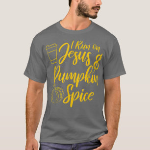 Halloween-Saison renne ich auf Jesus und Kürbiskuc T-Shirt