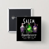 Halloween Salem Apothecary Potions Tonics Elixirs Button (Vorne & Hinten)