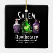 Halloween Salem Apothecary Potions Tonics Elixirs Keramikornament (Rückseite)