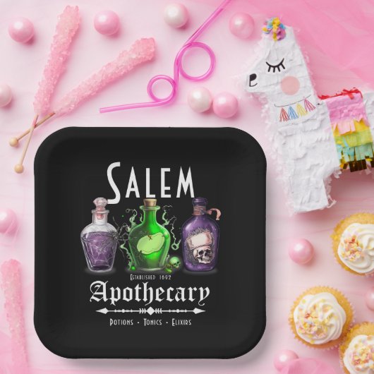 Halloween Salem Apothecary Potions Tonics Elixirs Pappteller (Party)