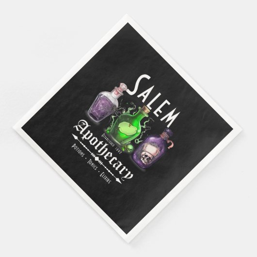 Halloween Salem Apothecary Potions Tonics Elixirs Serviette (Ecke)