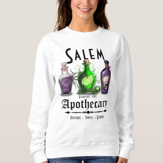 Halloween Salem Apothecary Potions Tonics Elixirs Sweatshirt (Vorderseite)