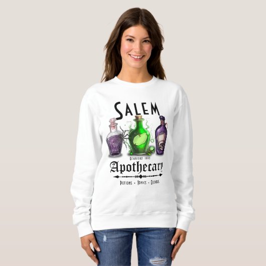Halloween Salem Apothecary Potions Tonics Elixirs Sweatshirt (Vorne ganz)