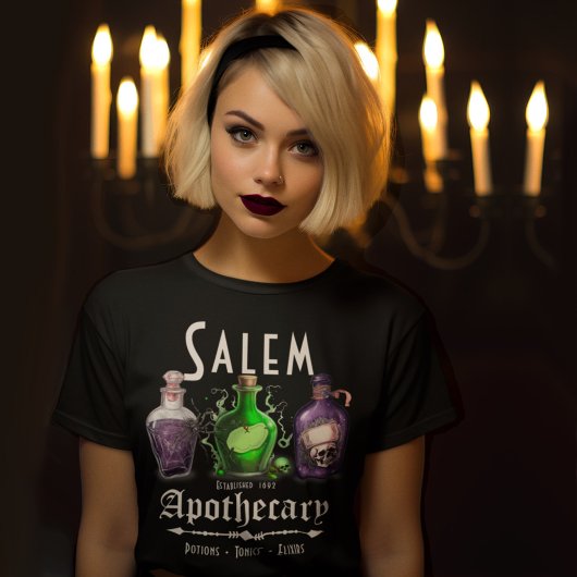 Halloween Salem Apothecary Potions Tonics Elixirs T-Shirt