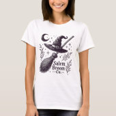 Halloween Salem Hexe Broomstick T-Shirt (Vorderseite)
