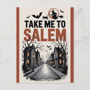 Halloween Salem Massachusetts Witch Lover Spooky Postkarte