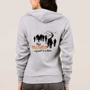 Halloween Salem Trip Heart Hoodie