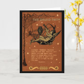 Halloween Samhain Fairy Owl Spider Web Karte (Gelbe Blume)