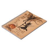 Halloween Samhain Fairy Owl Spider Web-Notebook Notizblock (Linke Seite)