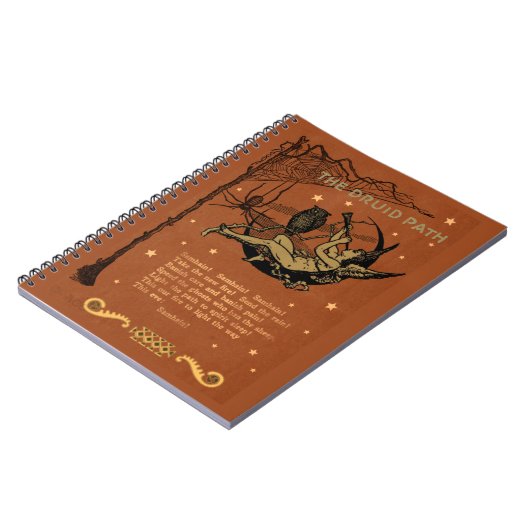 Halloween Samhain Fairy Owl Spider Web Notizblock (Linke Seite)