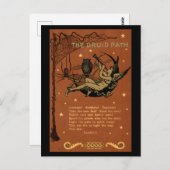 Halloween Samhain Fairy Owl Spider Web Postkarte (Vorne/Hinten)