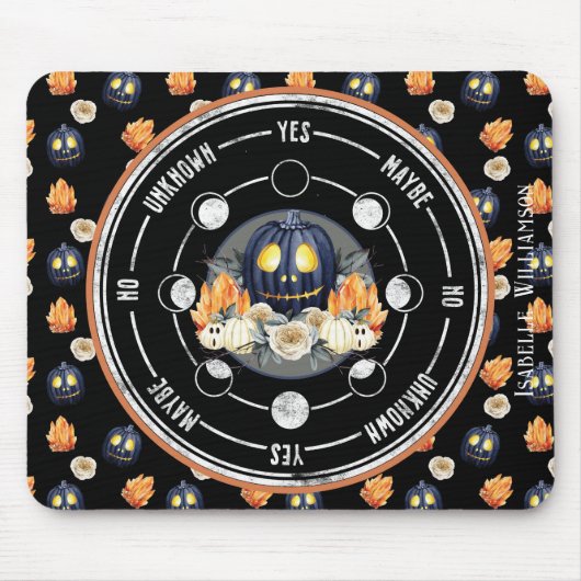 Halloween Samhain Pumpkin Crystals Pendulum Spirit Mousepad (Vorne)