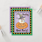 Halloween Samoyed Einladung (Vorderseite/Rückseite Beispiel)