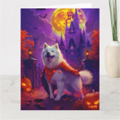 Halloween Samoyed Vampire Pumpkins Beängstigend Karte (Vorderseite)