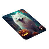Halloween Samoyed with Pumpkins Beängstigend Magnet (Rechte Seite)