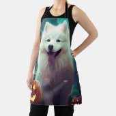 Halloween Samoyed with Pumpkins Beängstigend Schürze (InSitu)