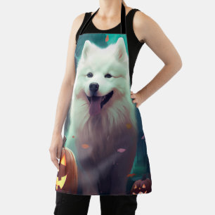 Halloween Samoyed with Pumpkins Beängstigend Schürze