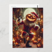 Halloween Santa Postkarte (Vorne/Hinten)