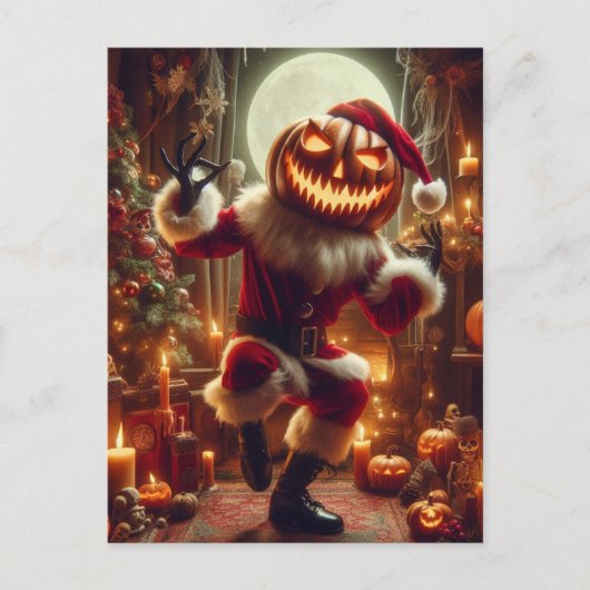 Halloween Santa Postkarte (Vorderseite)