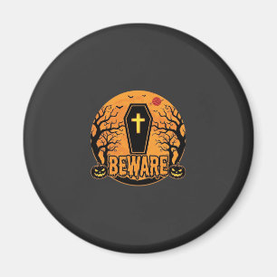 Halloween Sarg Vorsicht Kürbis Horror Design_1 Magnet