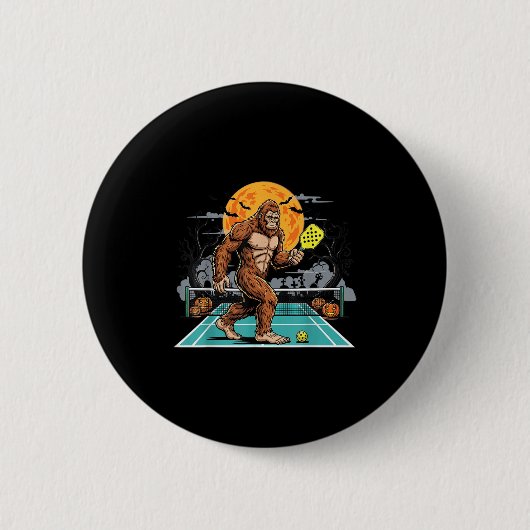 Halloween Sasquatch Ckleball Bigfoot Soky Moon  Button (Vorderseite)