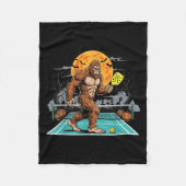 Halloween Sasquatch Ckleball Bigfoot Soky Moon Fleecedecke (Vorderseite)