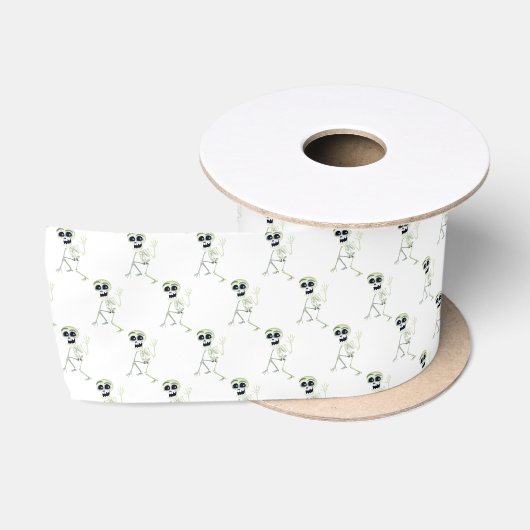 Halloween Satin Ribbon-Skeleton Satinband (Spule)