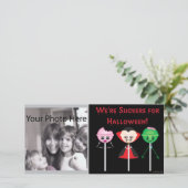 Halloween-Sauger Feiertagskarte (Stehend Vorderseite)