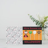 Halloween-Sauger v2 Feiertagskarte (Stehend Vorderseite)