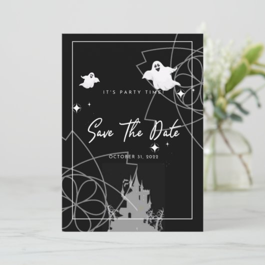 Halloween Save the Date (Stehend Vorderseite)