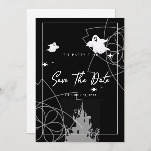Halloween Save the Date (Vorne/Hinten)