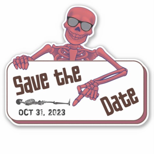 Halloween Save the Date Aufkleber (Vorderseite)
