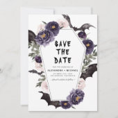 Halloween Save the Date Gothic Wedding Einladung (Vorderseite)