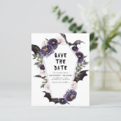 Halloween Save the Date gotische Hochzeit (Stehend Vorderseite)