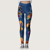 Halloween Scardy Cat Niedlich Hexensprecher Leggin Leggings (Vorderseite)