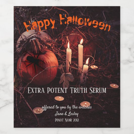 Halloween Scare Potion Weinlabel Weinetikett (Einzelnes Label)