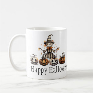 Halloween Scarecrow Design mit Jack-o'-Lanterns   Kaffeetasse