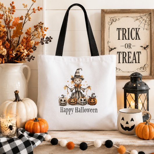 Halloween Scarecrow Design mit Jack-o'-Lanterns | Tasche