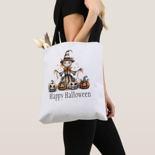 Halloween Scarecrow Design mit Jack-o'-Lanterns | Tasche (Von Nahem)