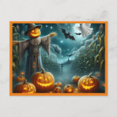 Halloween Scarecrow Feiertagspostkarte (Vorderseite)
