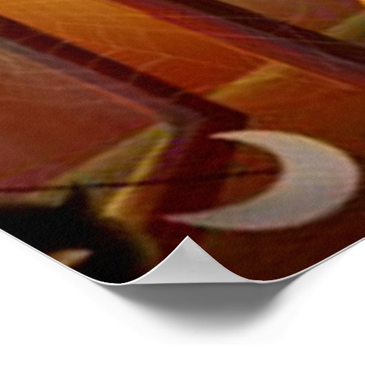 Halloween Scarecrow, Fledermäuse und Pumpkins Poster (Ecke)