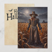 Halloween Scarecrow Grußkarte (Vorne/Hinten)