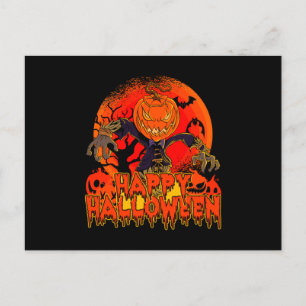 Halloween Scarecrow Halloween Pumpkin Feiertagspostkarte
