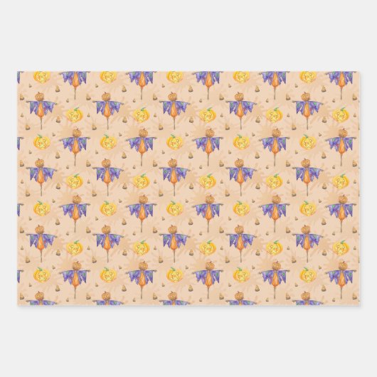 Halloween Scarecrow mit Pumpkin Geschenkpapier Set (Vorderseite 2)