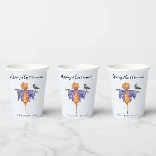 Halloween Scarecrow mit Pumpkin Pappbecher (Multi)