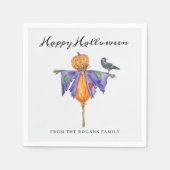 Halloween Scarecrow mit Pumpkin Serviette (Vorderseite)